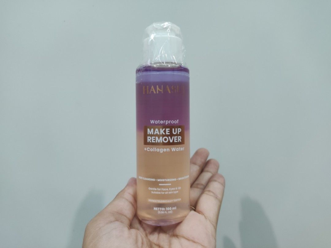 HANASUI MAKE UP REMOVER + COLLAGEN WATER 100ML, Kesehatan & Kecantikan, Kulit, Sabun & Tubuh di