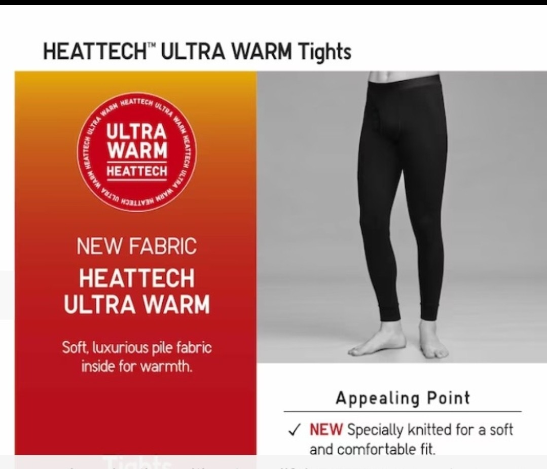 Heat tech tights (Ultra Warm), Men's Fashion, Bottoms, New