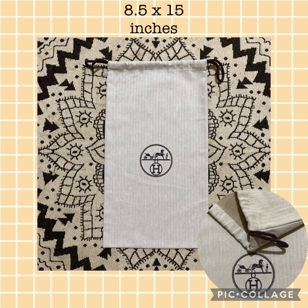Hermes Dust Bag 8.5x15" S, Luxury, Bags & Wallets on Carousell