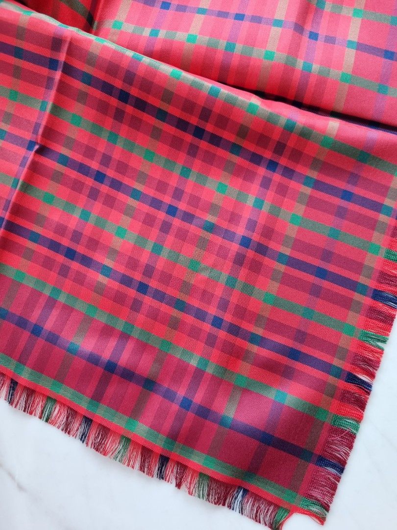 Herm s Vintage Tartan Scarf Luxury Accessories on Carousell