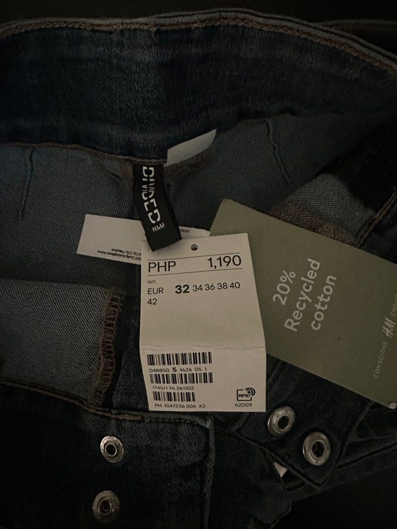 H and m black denim shorts clearance