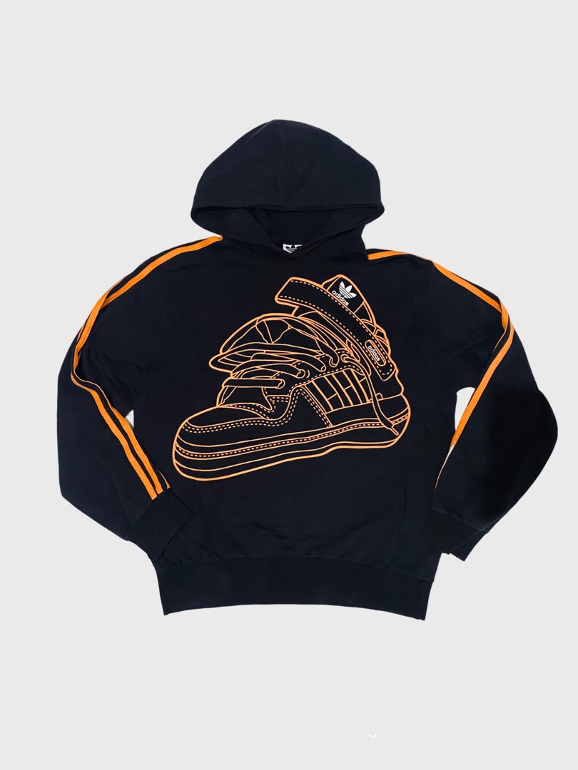 Hoodie Adidas logo shoes vtg