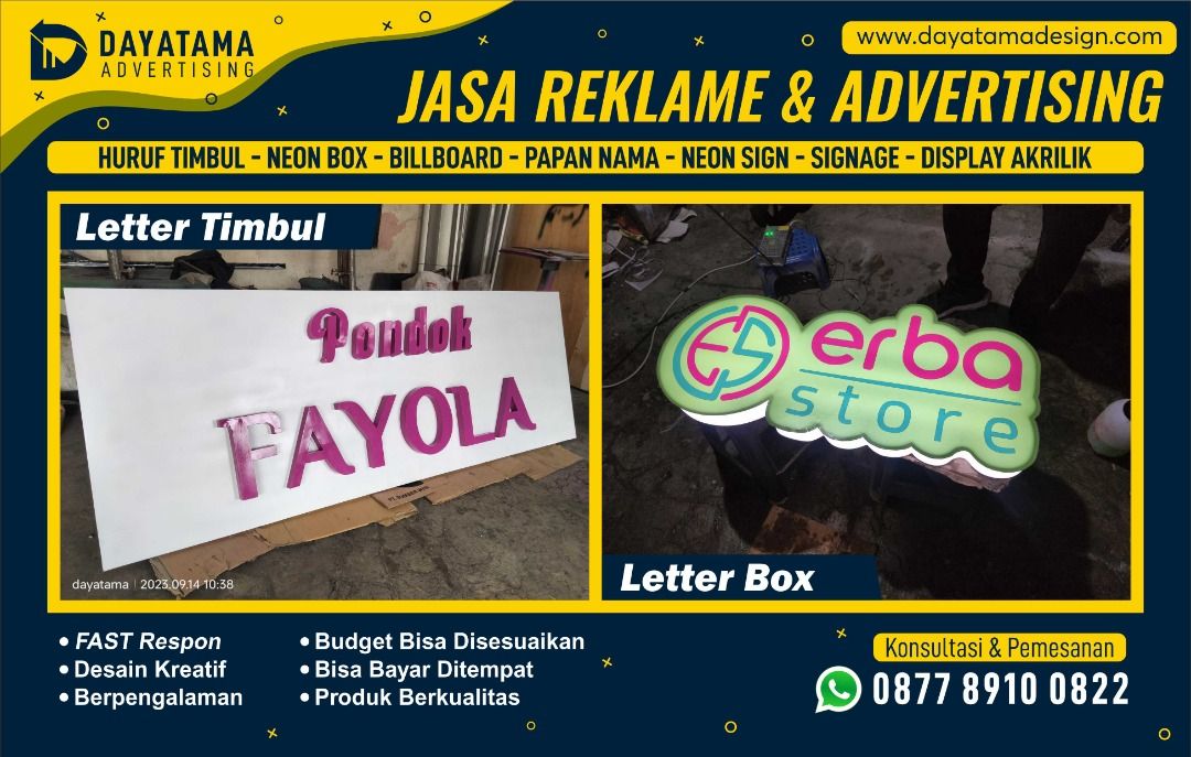 Huruf Timbul dan Neon Box Sumedang | Dayatama Advertising 0877 8910 ...