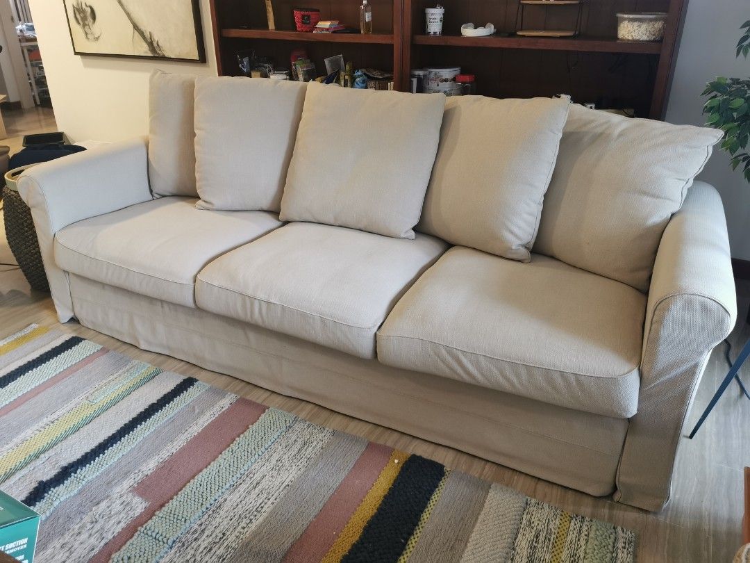 Ikea 3 seater sofa, Furniture & Home Living, Furniture, Sofas on Carousell