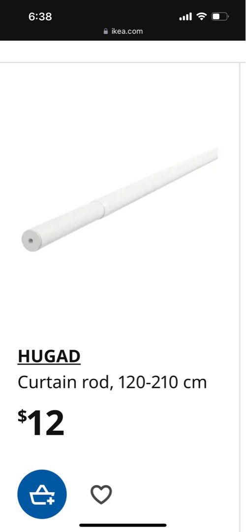 Ikea curtain rods and curtains, Furniture & Home Living, Furniture ...