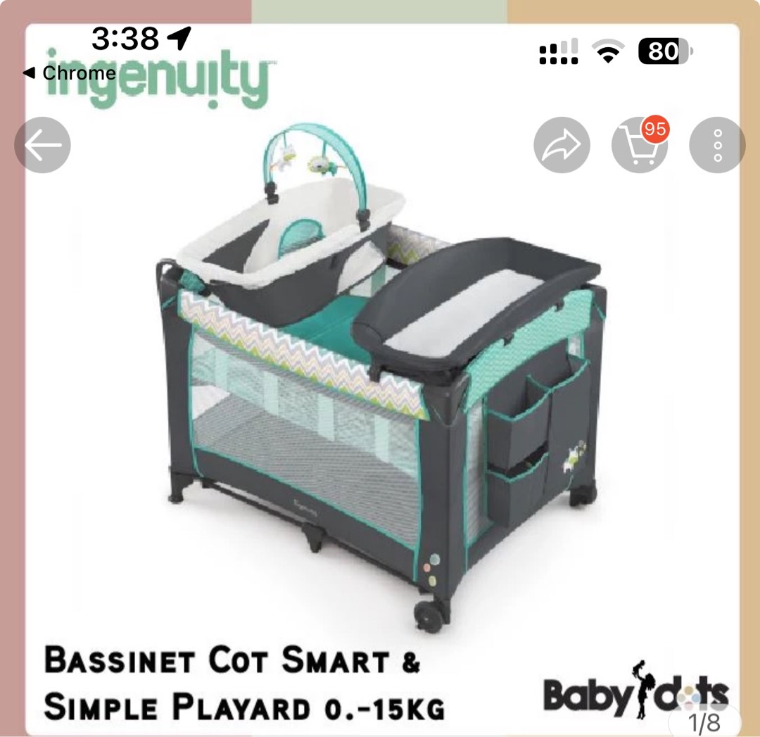 Baby cot Ingenuity smart and simple playard Babies Kids Baby
