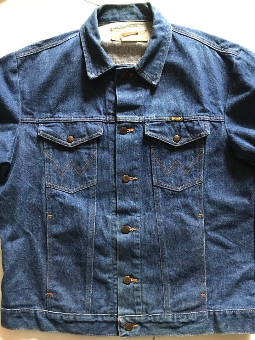 Jaket jeans wrangler pit 24 vintage rare Men s Fashion Coats