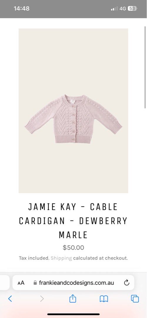 Jamie kay cable cardigan sale