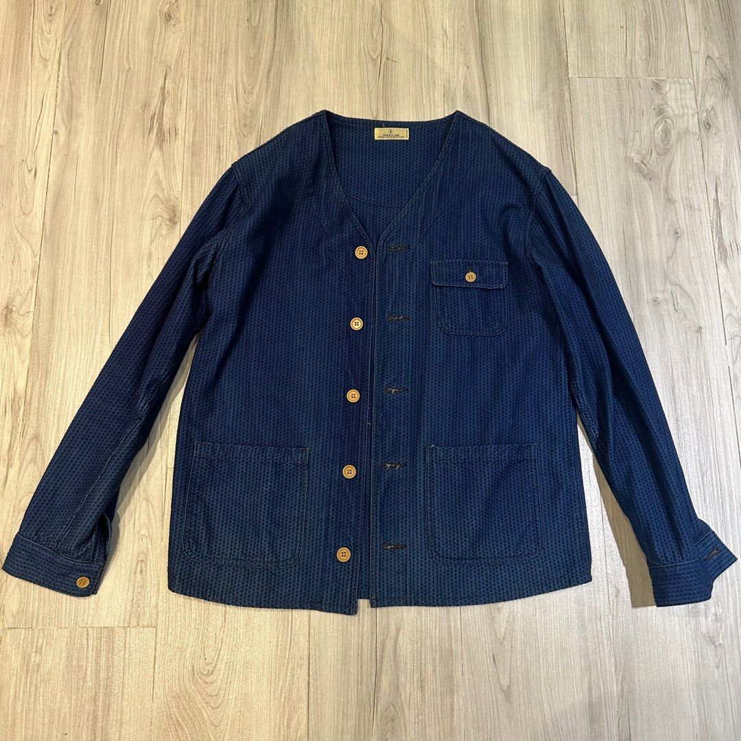 Japan blue jeans indigo dugout baseball jacket 45r sashiko 刺子