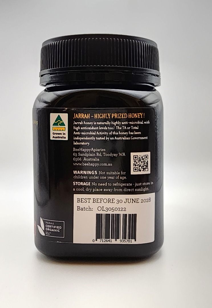 Organic Jarrah Honey 500g, Health & Nutrition, Health Supplements, Health  Food, Drinks & Tonics on Carousell