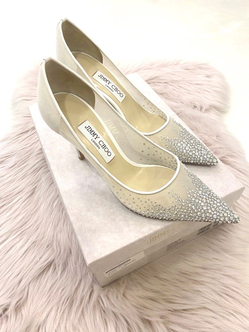 White best sale mesh pumps