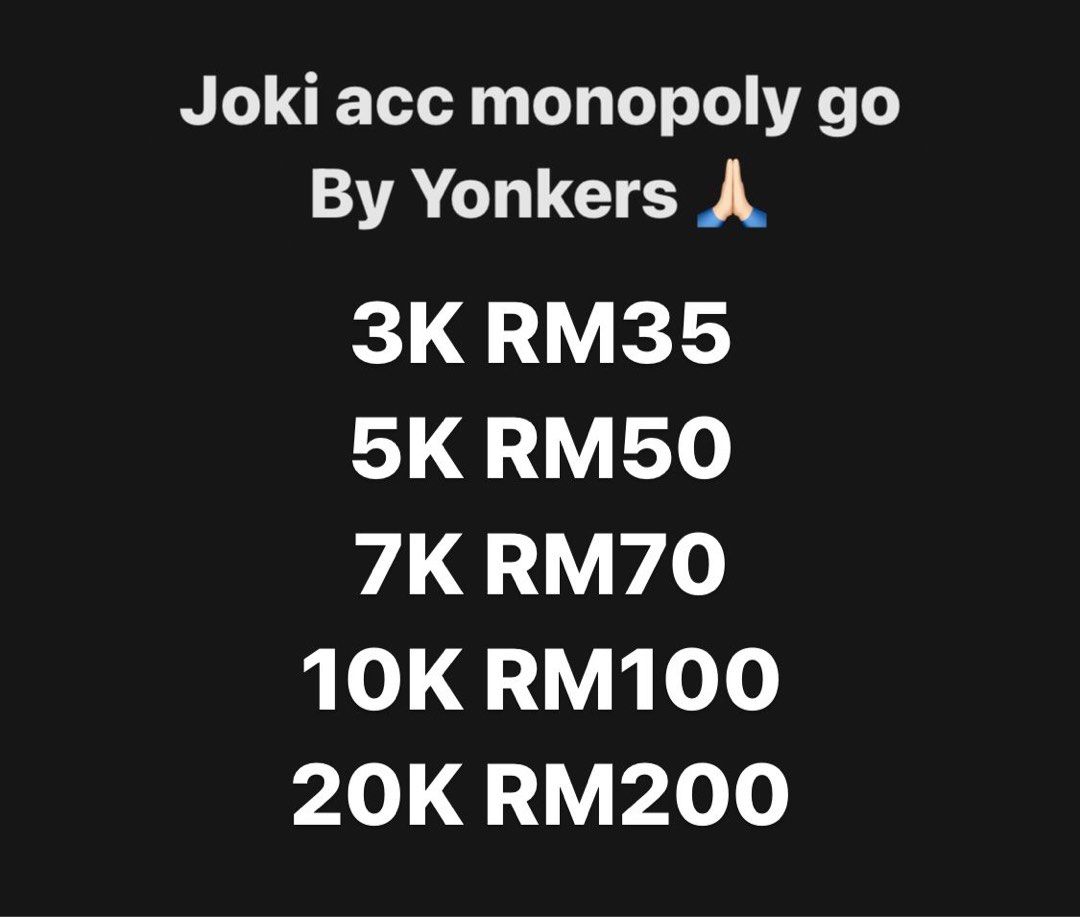 Joki Dadu Monopoly Go Video Gaming Gaming Accessories In Game Joki Dadu Monopoly Go Video Gaming Gaming Accessories In Game