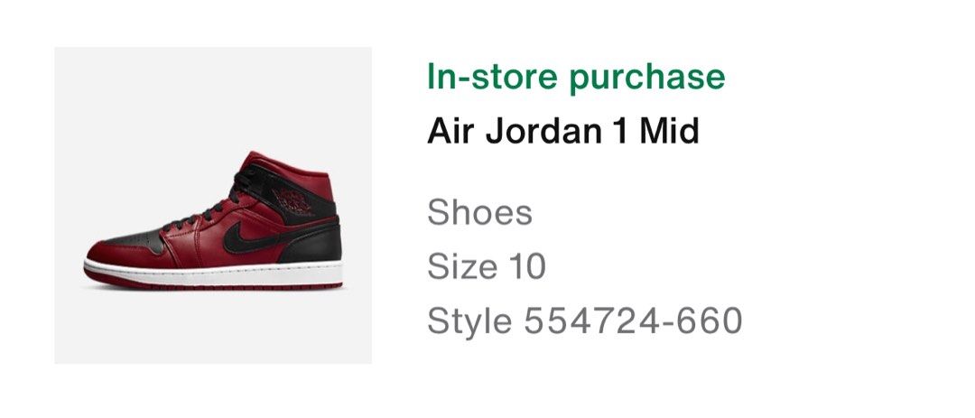 Air jordan 1 hotsell mid size 10