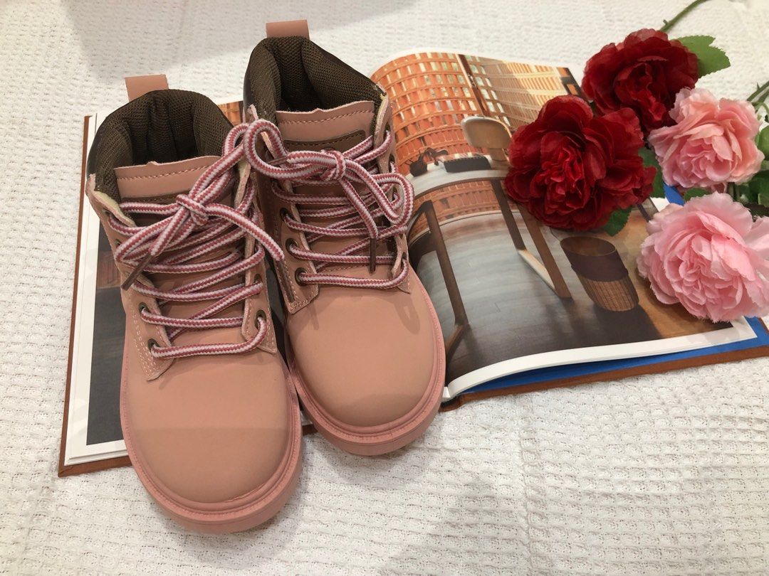 Kids Boots Baby Fashion Shoes Pink Boot Size 27 16.2cm Babies