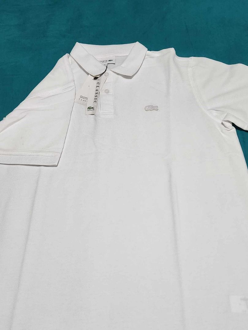 Lacoste Polo Shirt in White, Men's Fashion, Tops & Sets, Tshirts & Polo ...