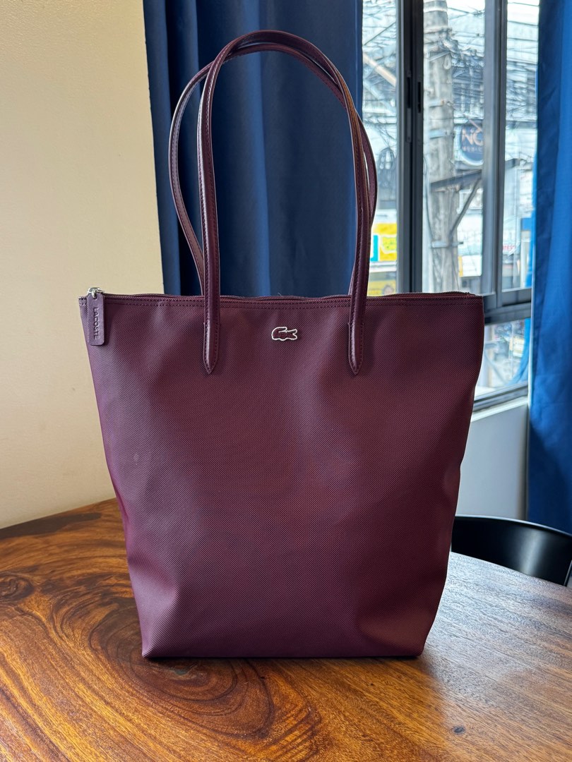 Lacoste tote maroon, Women's Fashion, Bags & Wallets, Shoulder Bags on