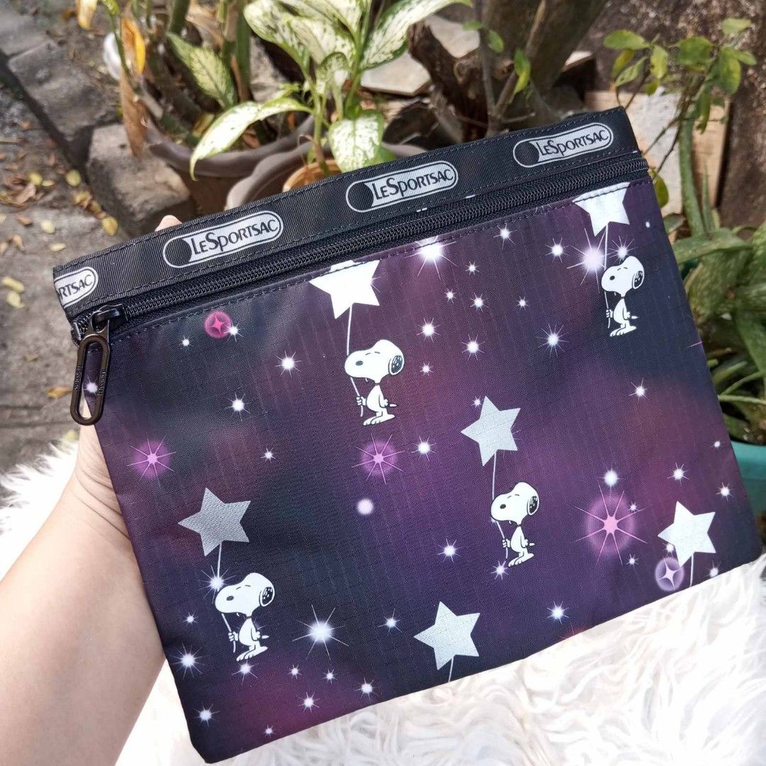 LeSportsac x Snoopy Peanuts in the Stars Pouch, Women's Fashion, Bags