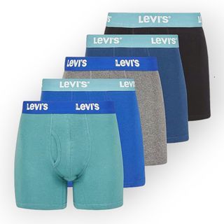 LEVI'S Premium Cotton 5 Pack Boxer Brief (Multicolor)