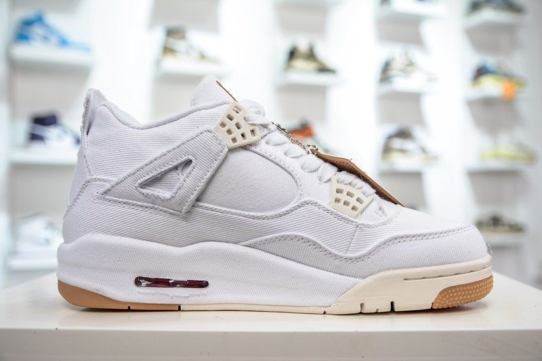 Jordan 4 cheap white denim