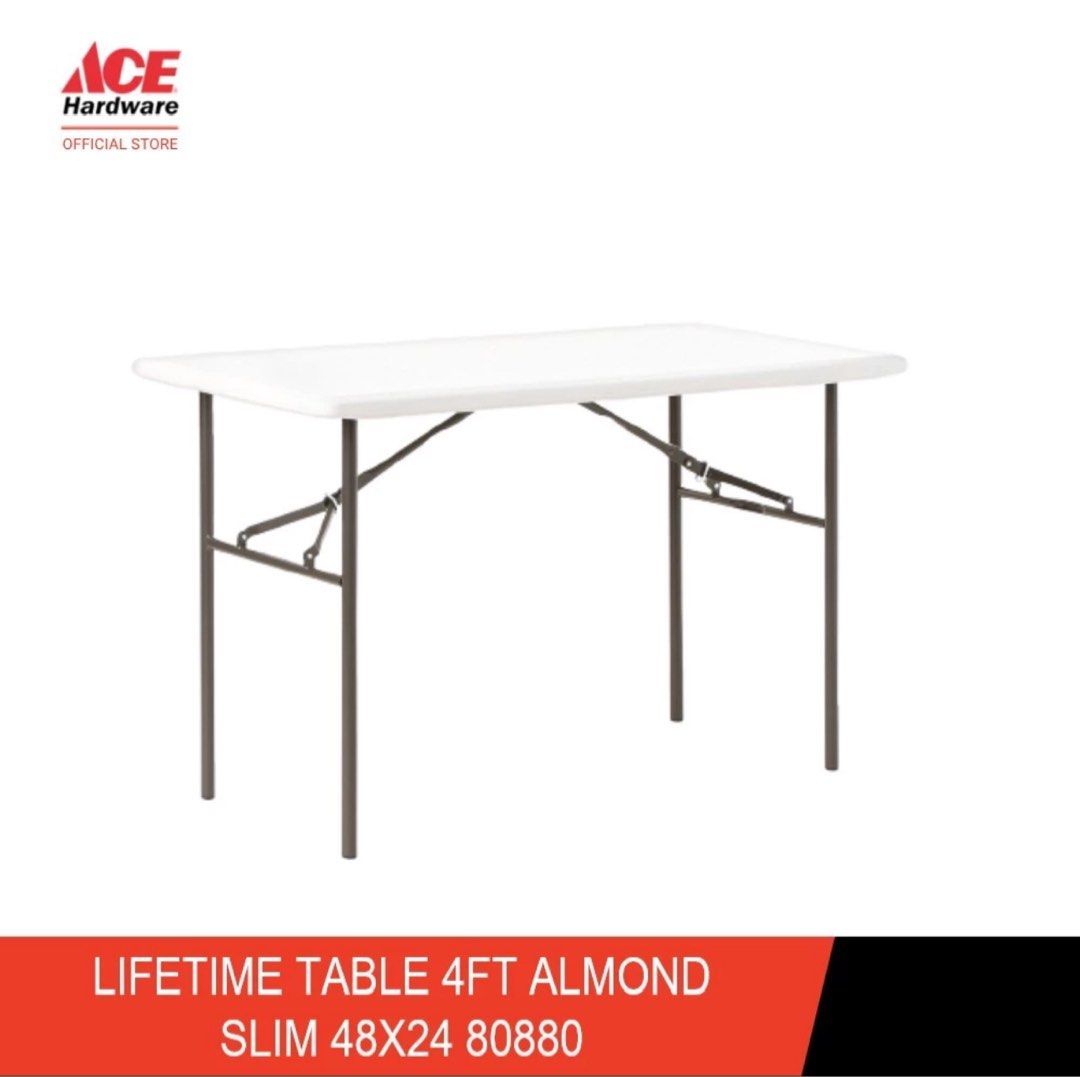 Lifetime Table, 4ft (Almond), Furniture & Home Living, Furniture