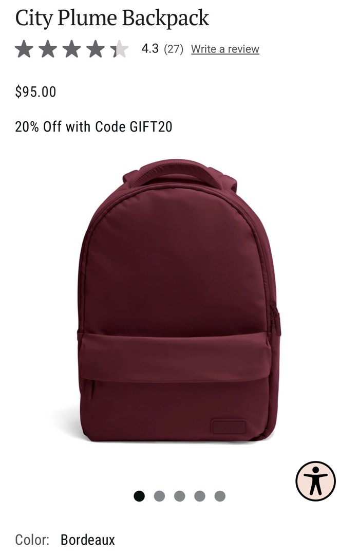 Lipault City Plume Backpack, Women's Fashion, Bags & Wallets, Backpacks ...