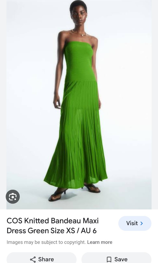 Looking for COS knitted bandeau Maxi dress, Looking For on Carousell