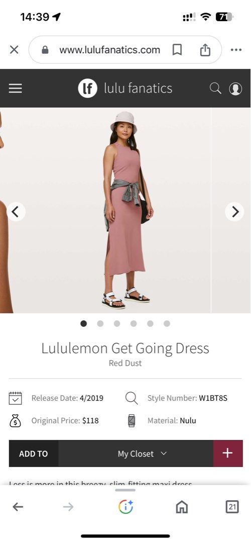 Lululemon Get Going Dress - Black (First Release) - lulu fanatics