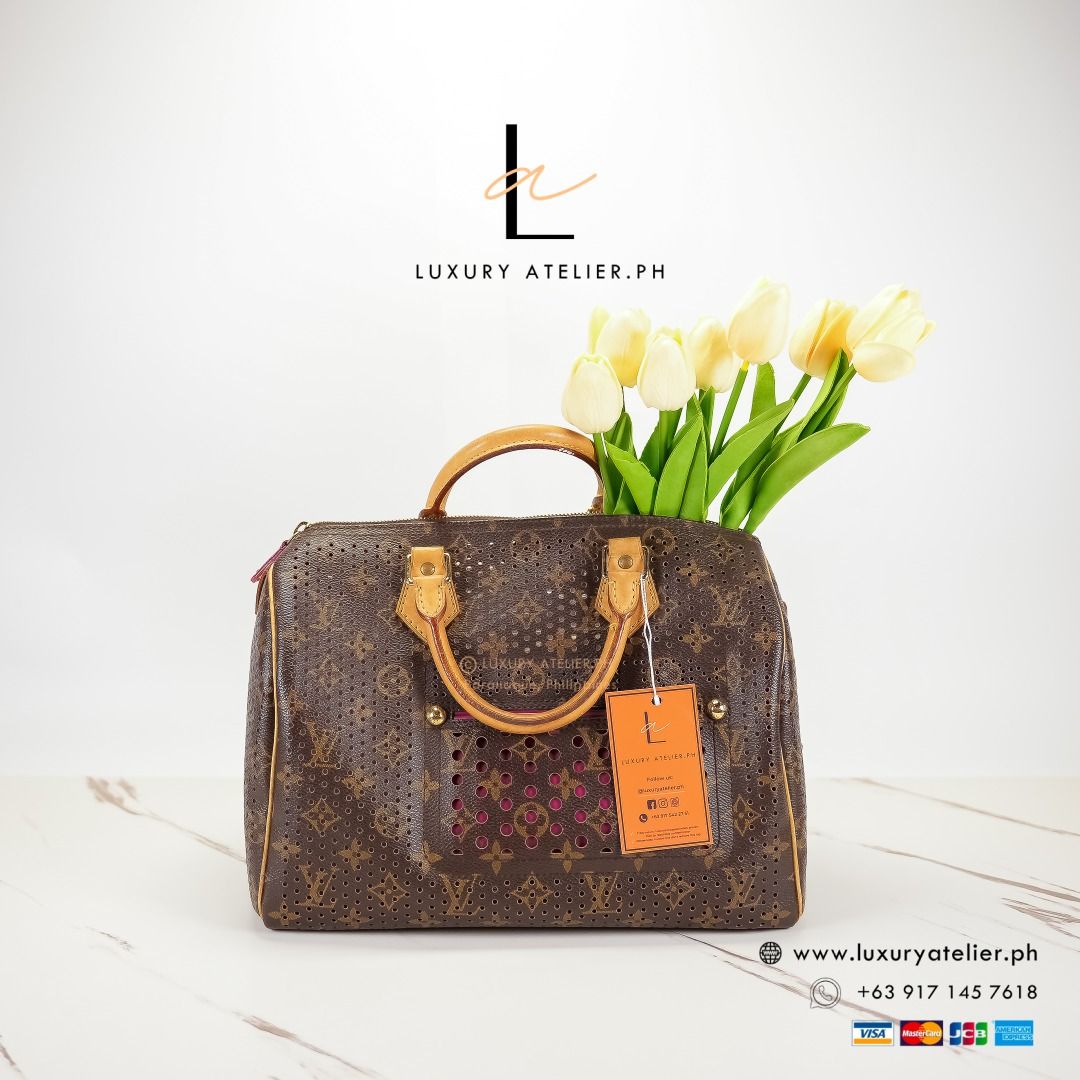 LV Louis Vuitton Speedy 30 Perforated Pink LE SP0036 Luxury Bags Wallets on Carousell