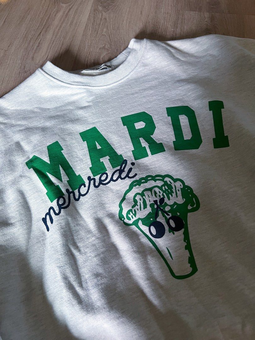 韓國品牌Mardi Mercredi Broccoli Sweatshirt (包順豐), 女裝, 上衣