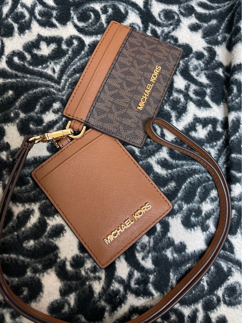 Michael kors card holder lanyard hotsell