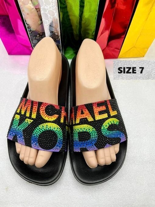Michael kors rainbow sandals hot sale
