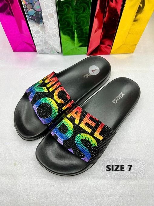 Michael kors rainbow slide sandals store