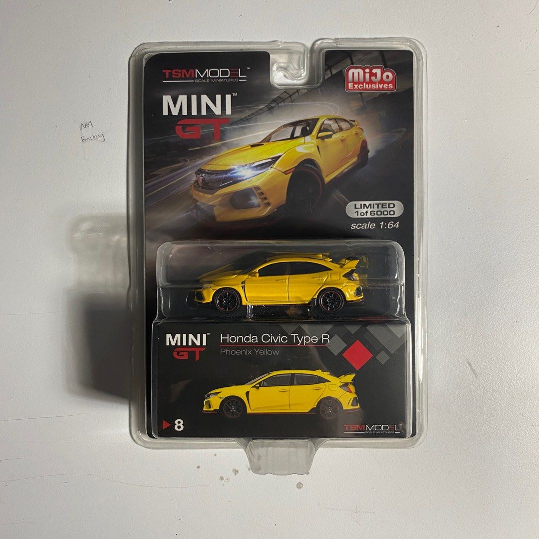 mini gt honda civic type r yellow, Hobbies & Toys, Toys & Games on Carousell