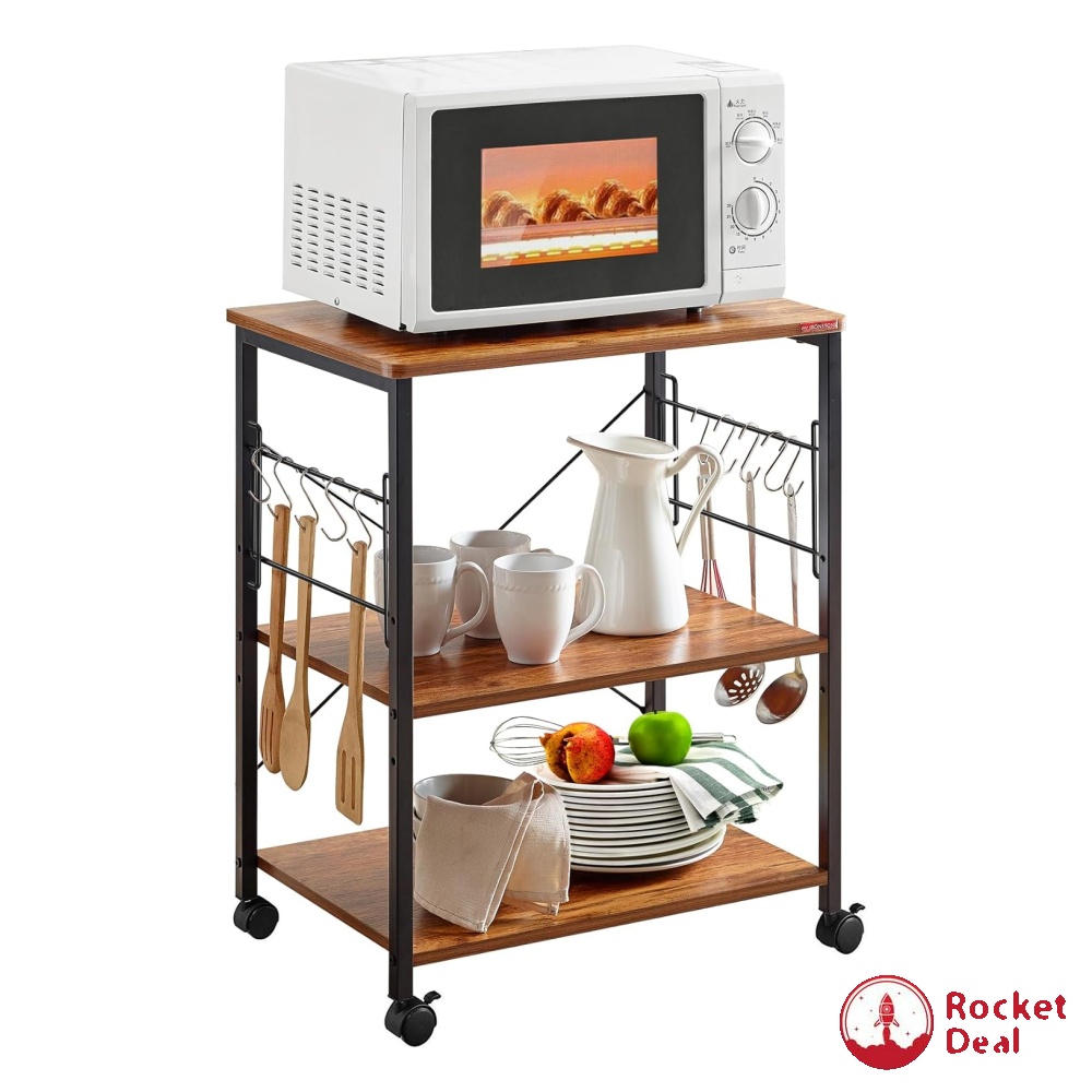 Mr IRONSTONE Kitchen Stand Microwave Cart 23.7'' for Small Space ...