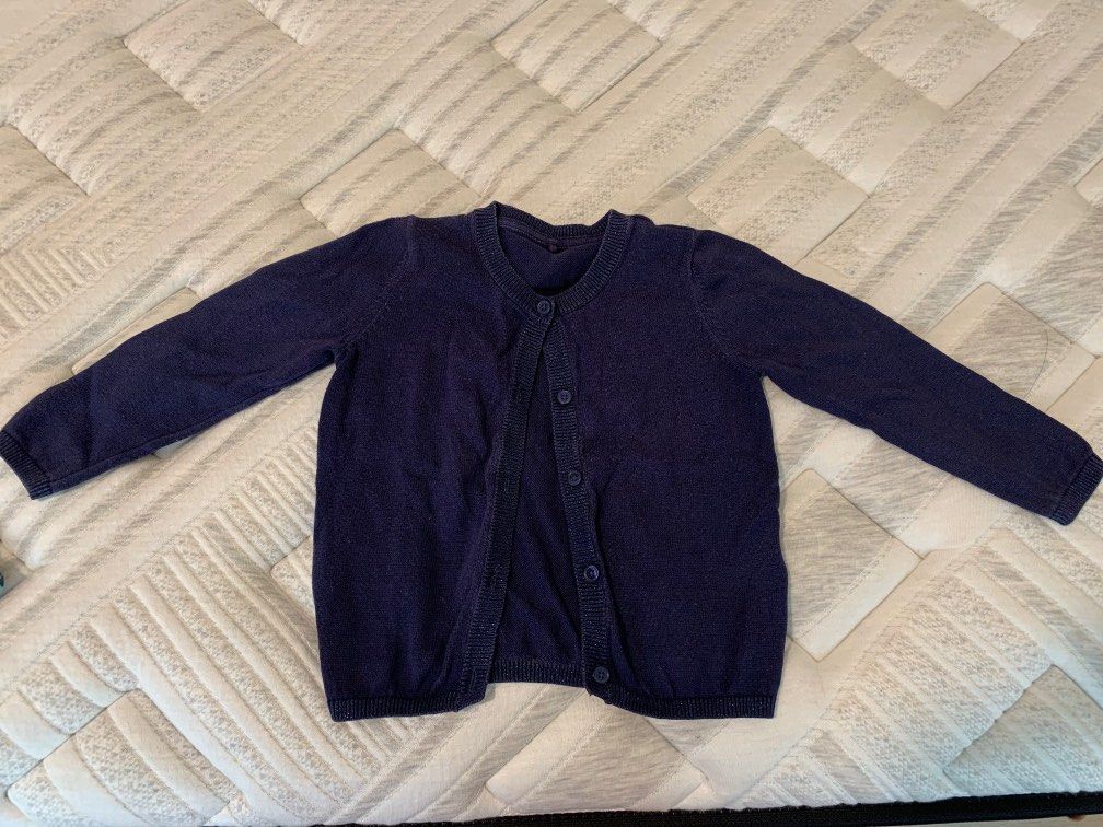 M S baby girl blue cardigan