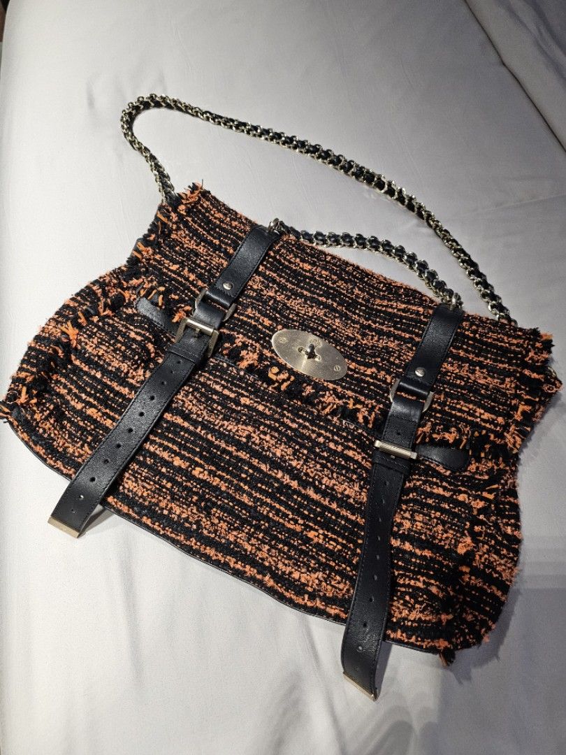 Mulberry top tweed bag