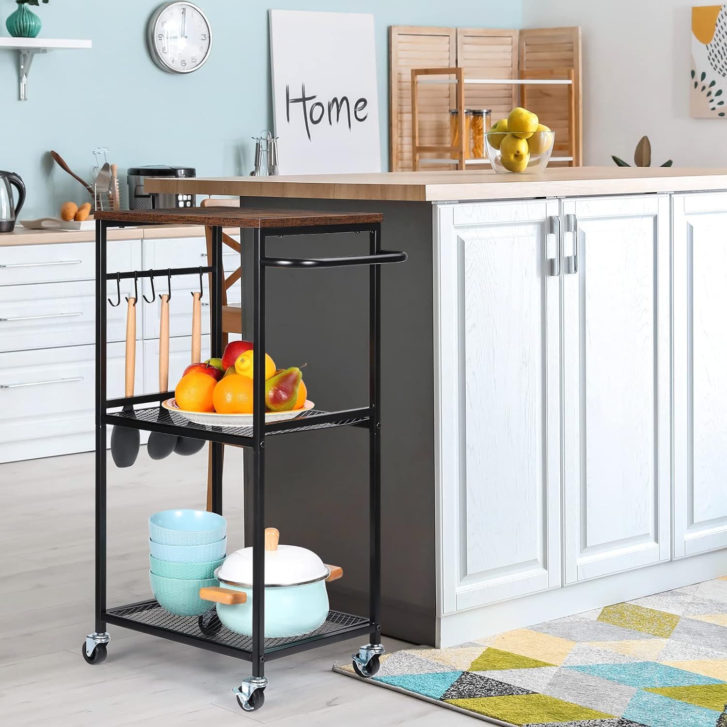 Metal microwave cart deals