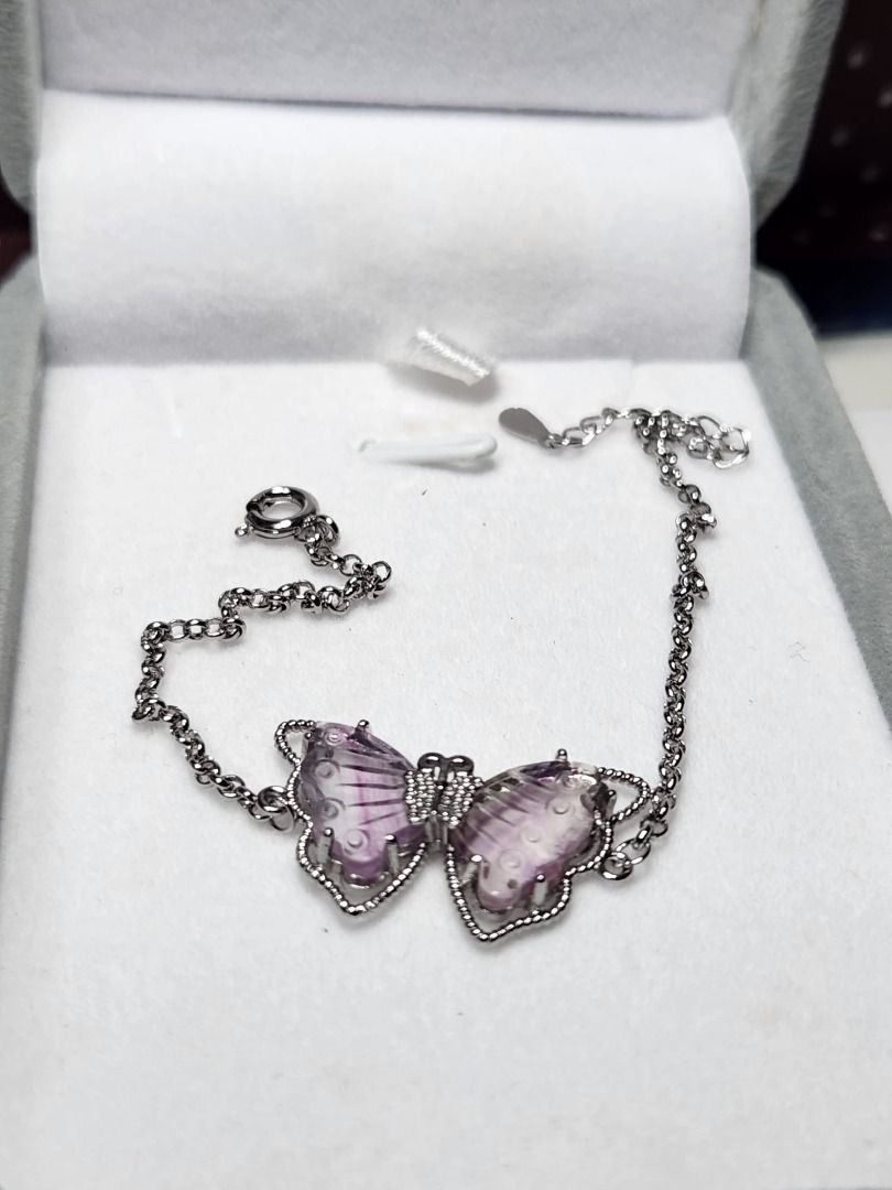 Purple butterfly bracelet outlet