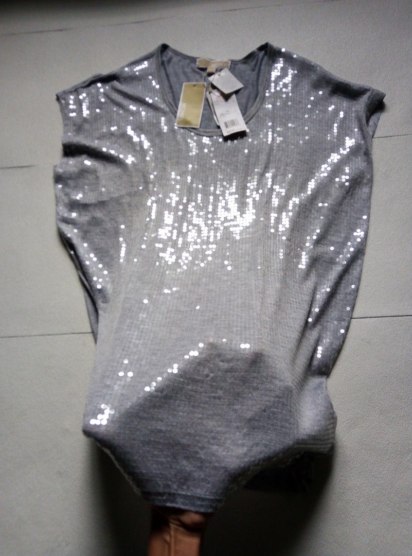 New w tags Michael kors glitter pearls blouse tops party dinner