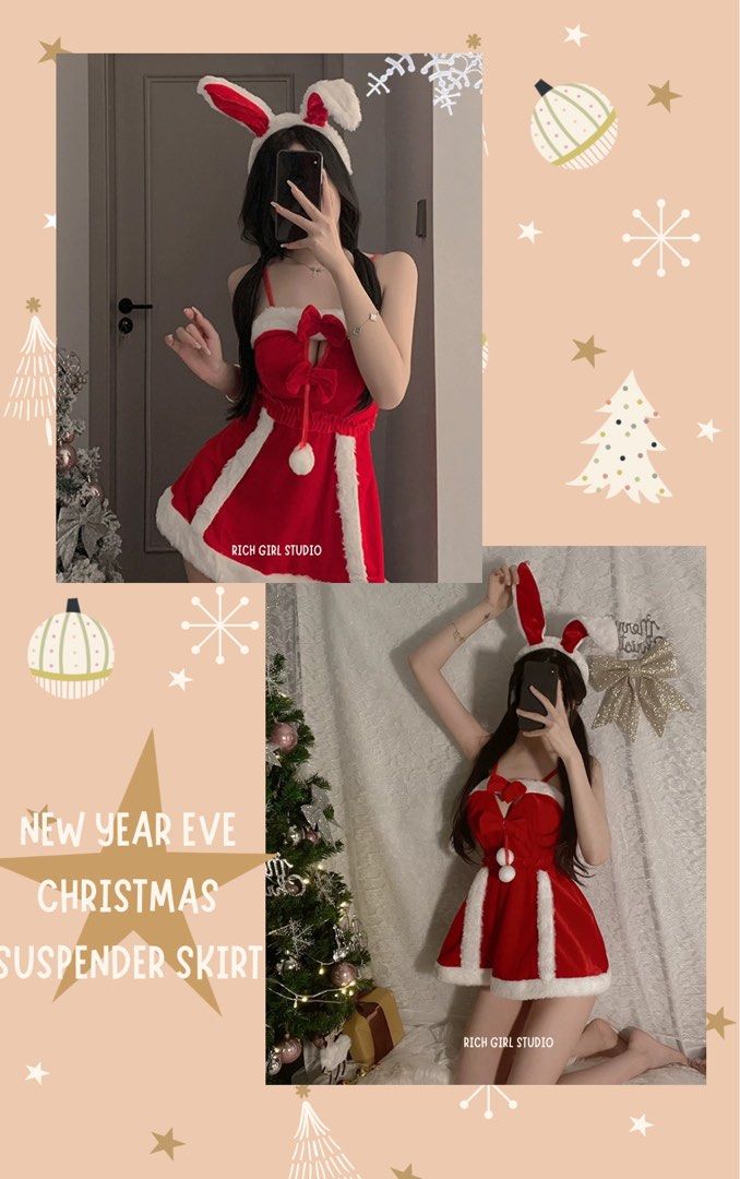 Christmas suspender skirt sale