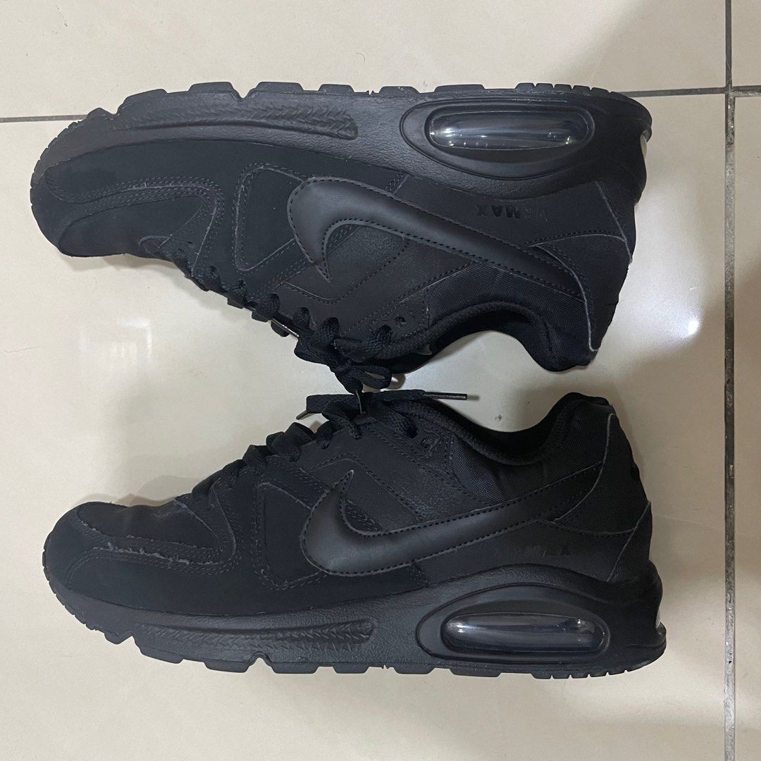 Nike air max command triple black best sale