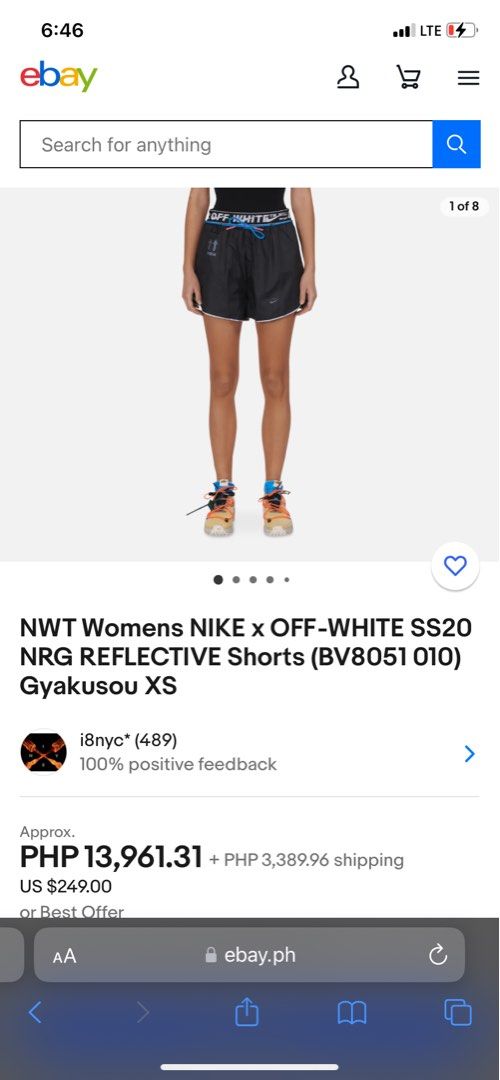 Nike x Offwhite reflective shorts Women s Fashion Bottoms