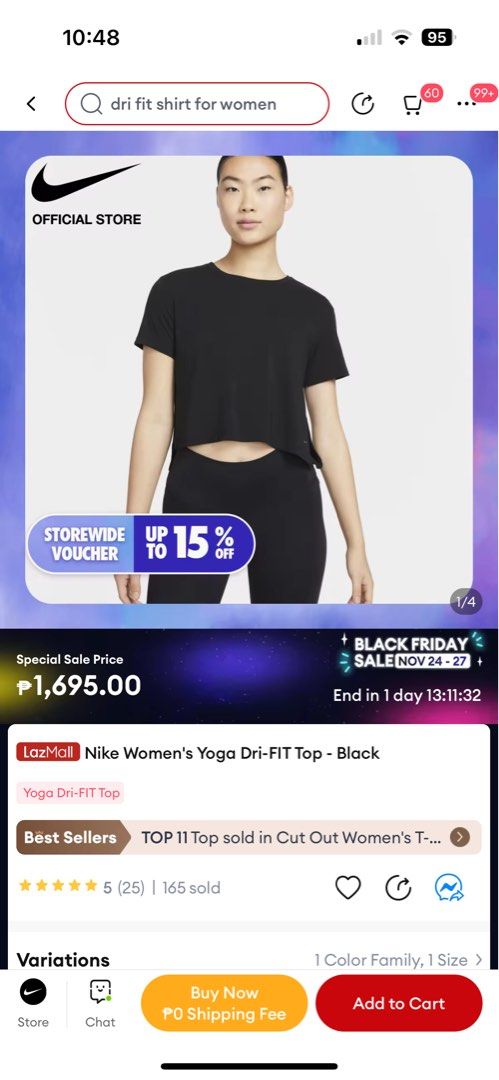 Nike Yoga Dri-fit Top
