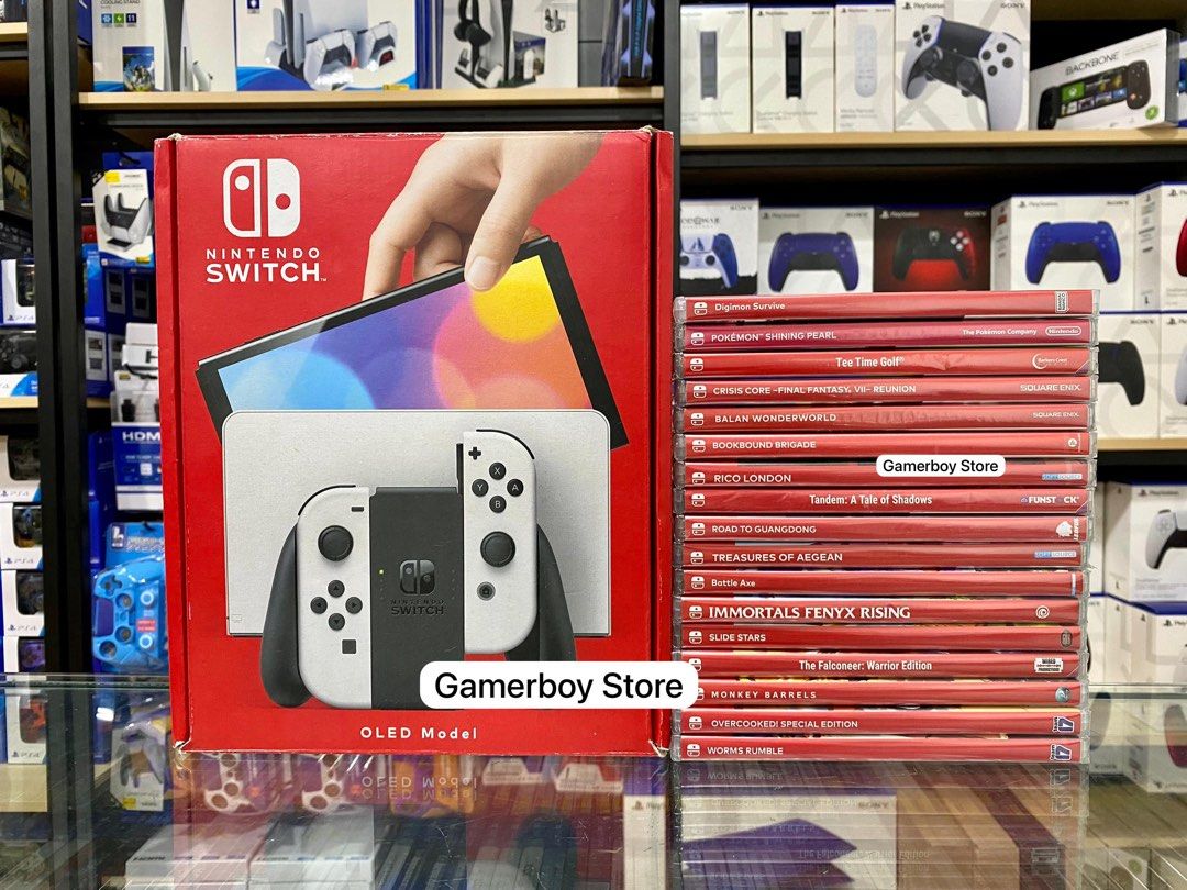 Nintendo Switch Oled White With Free Games Video Gaming Video