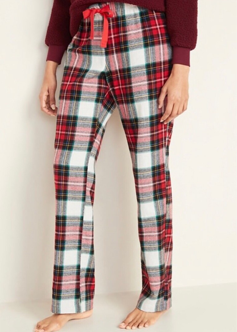 Red plaid cheap pants old navy