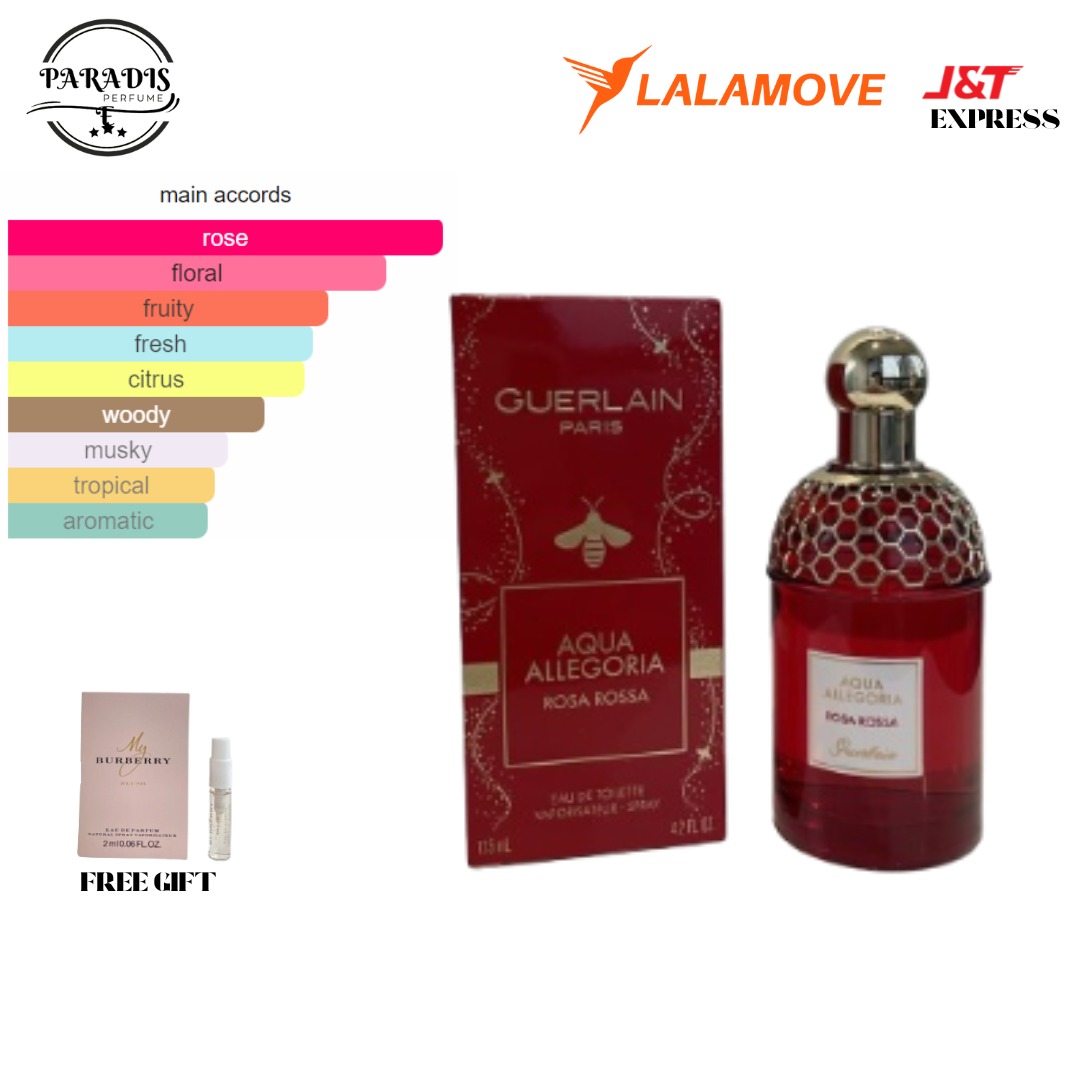 ORIGINAL AUTHENTIC GUERLAIN AQUA ALLEGORIA FLORA ROSA ROSSA EDT