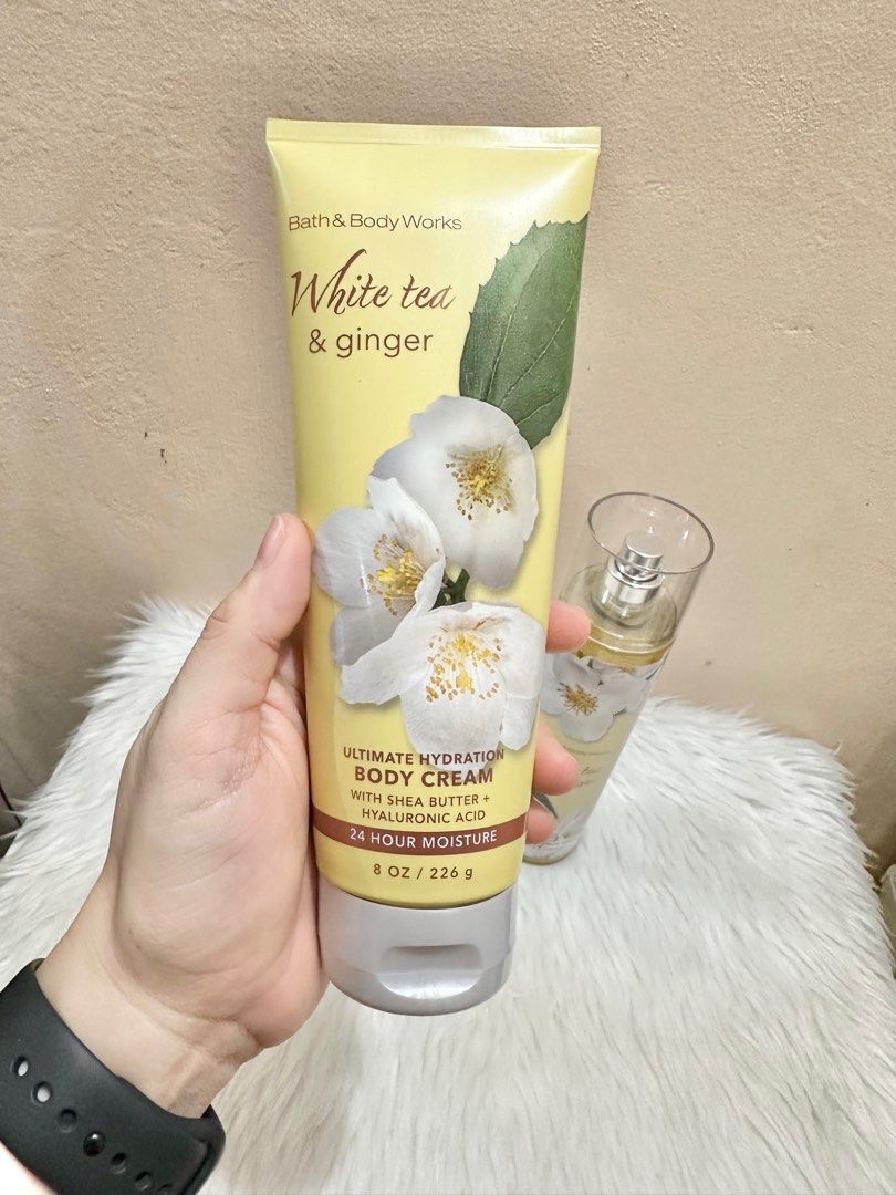 Original Bath and Body Works White Tea and Ginger Body Cream, Beauty