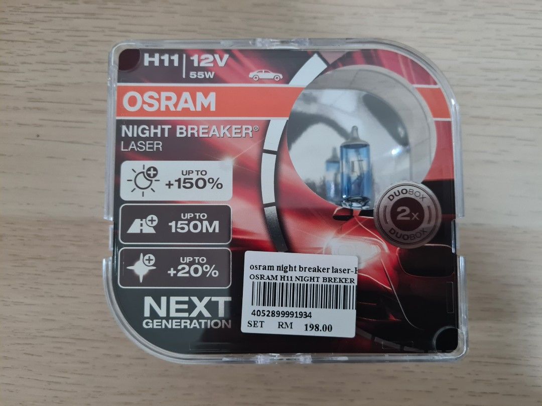 OSRAM Night Breaker Laser 4TH Gen Bulb Light Headlamp Lamp H11, Auto  Accessories on Carousell