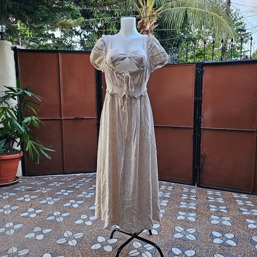 Peasant Bohemian Maxi Dress main image 1
