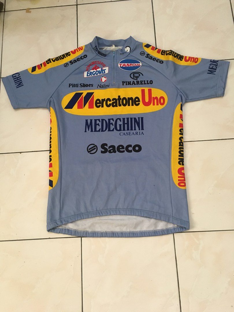 pinarello Mercatone Uno cycling jersey Men s Fashion Activewear